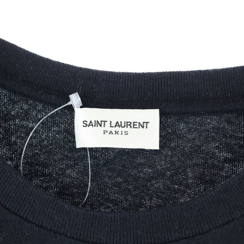 Saint Laurent Paris Logo T-shirt Logo Print Short Sleeve T-shirt Black 579020