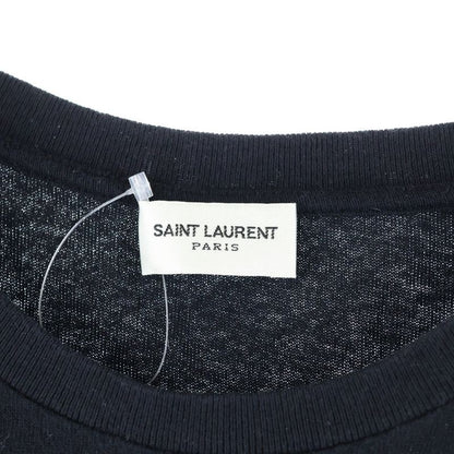 Saint Laurent Paris Logo T-shirt Logo Print Short Sleeve T-shirt Black 579020