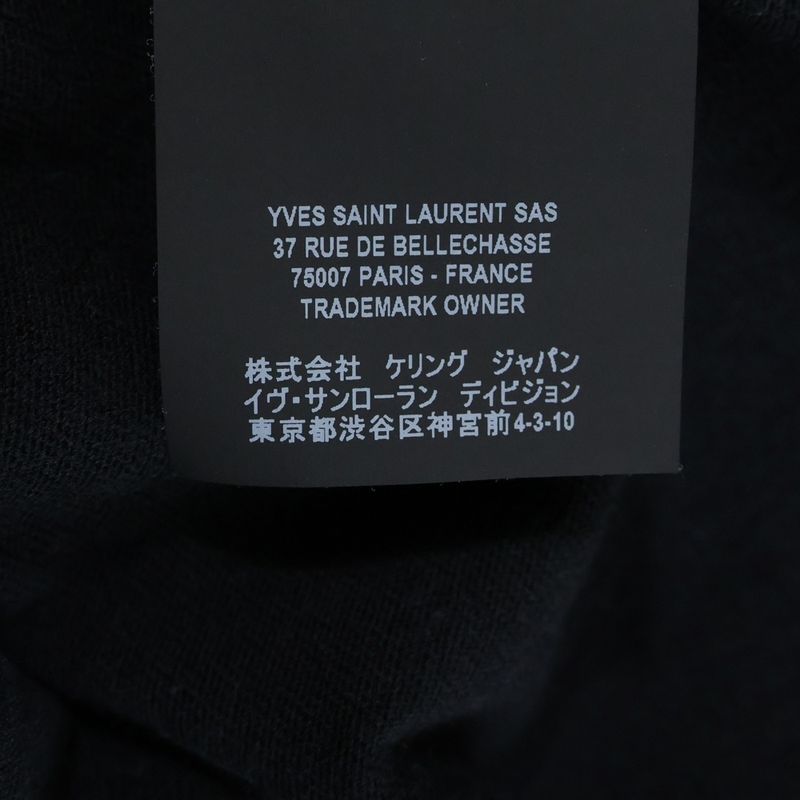 Saint Laurent Paris Logo T-shirt Logo Print Short Sleeve T-shirt Black 579020