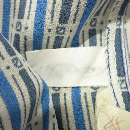 Christian Dior 90's Open Collar Shirt Blouse Cut and Sewn Stripe Short Sleeves