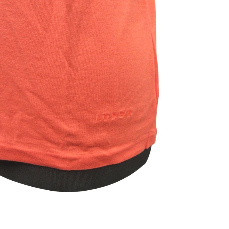Loewe Logo Embroidery T-Shirt Cut and Sewn Stretch Old Vintage L Pink Red