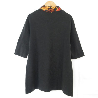 Good Herms Hermes Twill Raine Silk Knit Short Sleeve Polo Shirt Blouse M Size