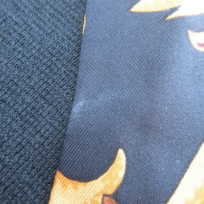 Good Herms Hermes Twill Raine Silk Knit Short Sleeve Polo Shirt Blouse M Size