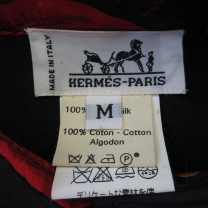 Good Herms Hermes Twill Raine Silk Knit Short Sleeve Polo Shirt Blouse M Size