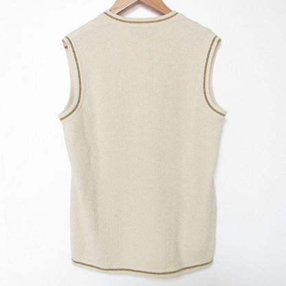 Gucci Michele Period V-Neck Knit Vest 653334 Size M Ivory Women Used