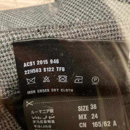 Prada Staggered Wool Slacks Pants Size 38 Gray Ladies Used