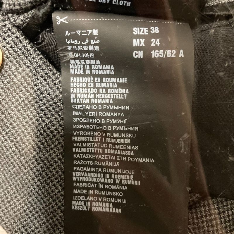 Prada Staggered Wool Slacks Pants Size 38 Gray Ladies Used