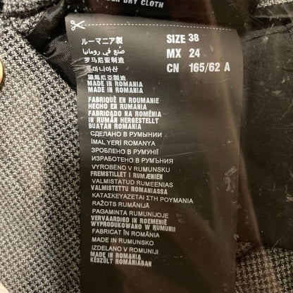 Prada Staggered Wool Slacks Pants Size 38 Gray Ladies Used