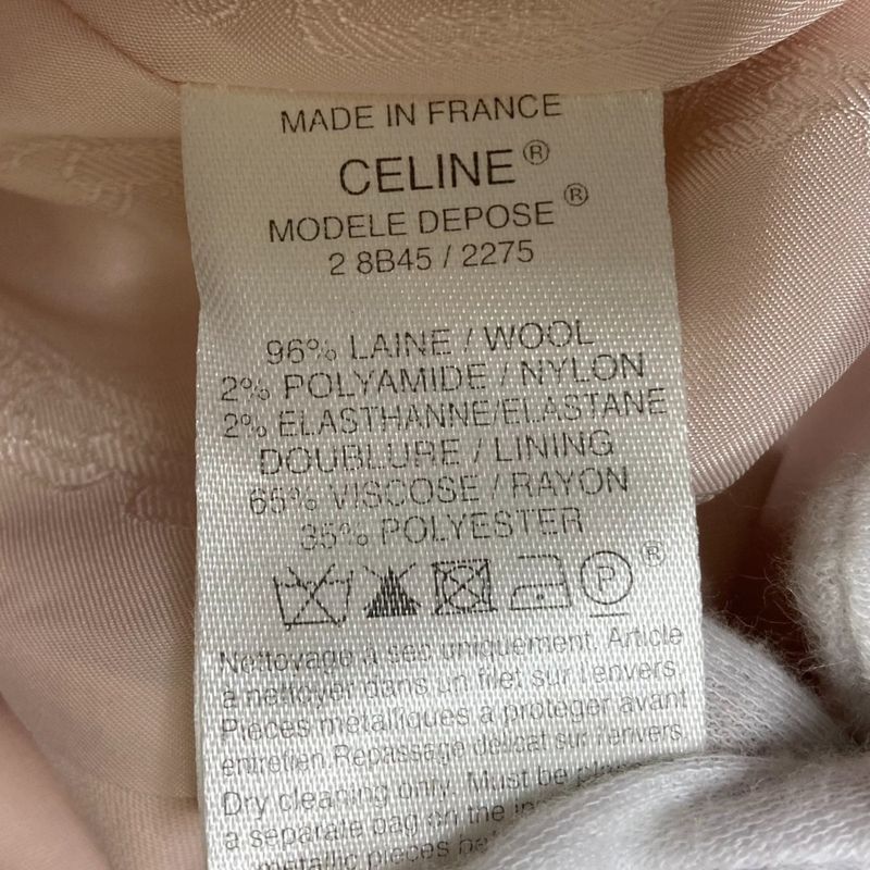 Celine Single Trench Coat Size 38 Light Pink Ladies Used