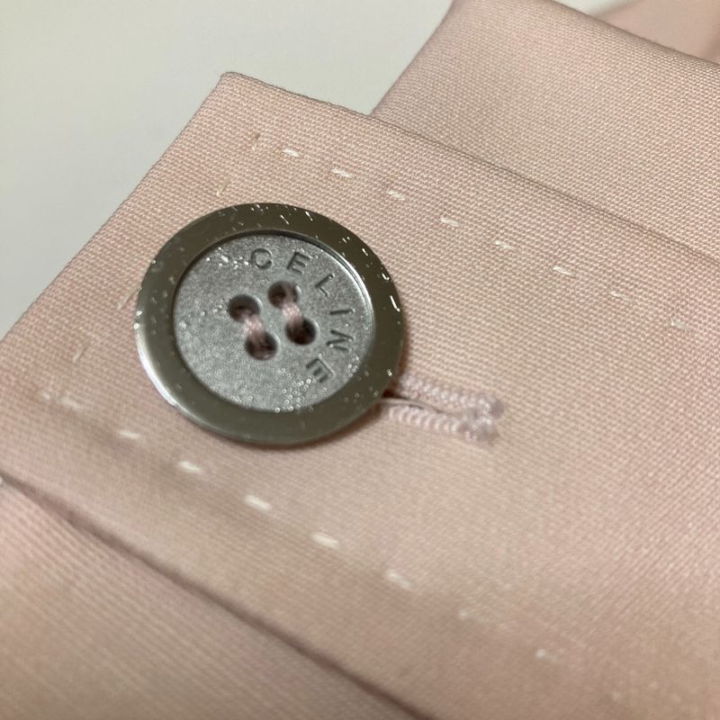 Celine Single Trench Coat Size 38 Light Pink Ladies Used