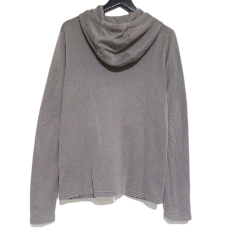 Hermes Cotton Cashmere Blend Zip Up Knit Hoodie Size S Gray Men's Used