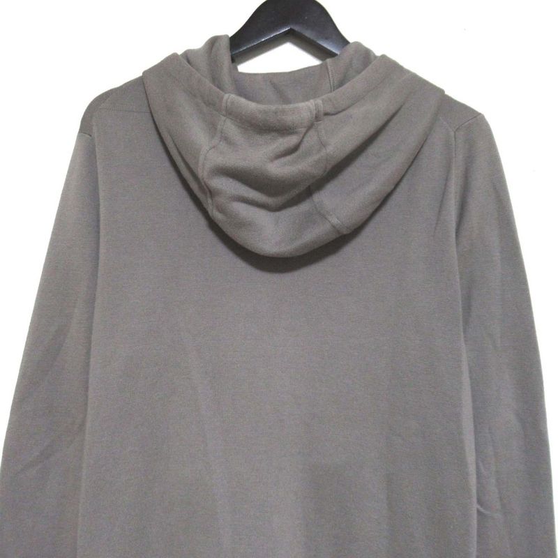 Hermes Cotton Cashmere Blend Zip Up Knit Hoodie Size S Gray Men's Used