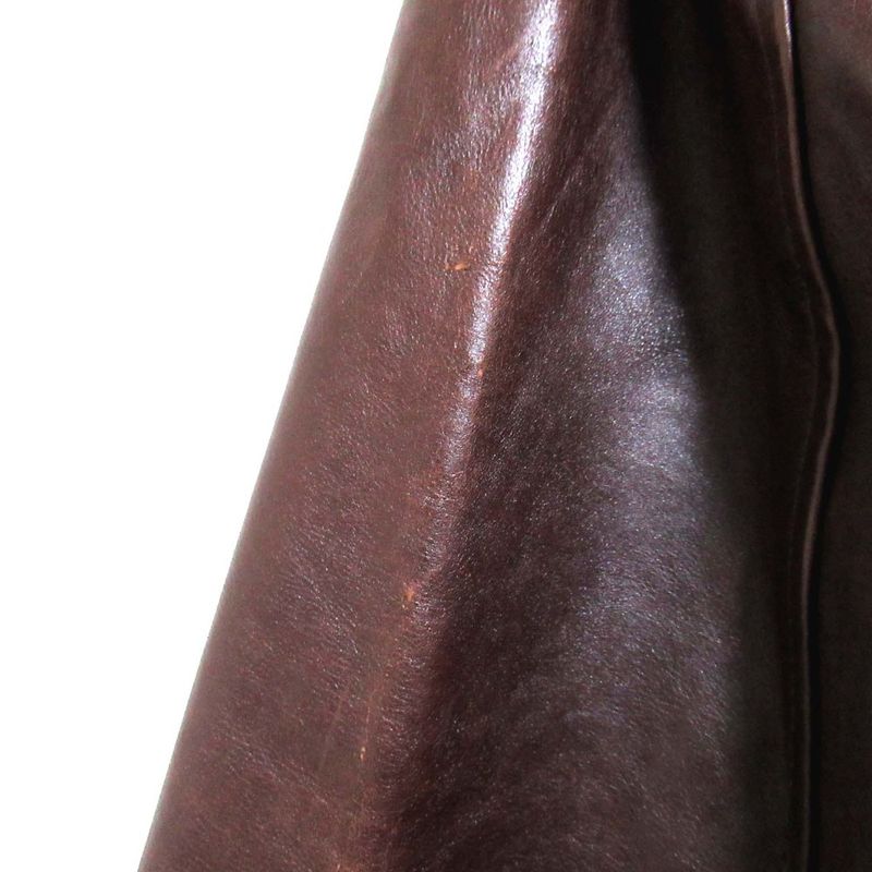 Gucci Sleeve Leather Cutout Padded Nylon Blouson Jacket 253498 Size 52 Khaki X