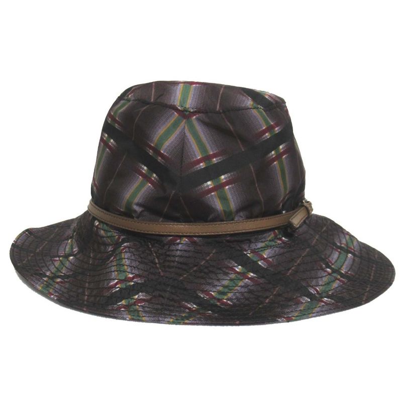Prada Checked Nylon Bucket Hat Size M Purple Women's Used Used