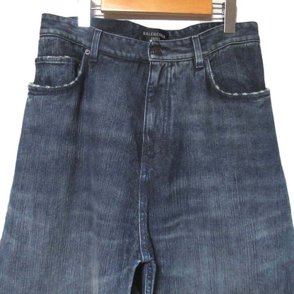23aw Balenciaga Double Side Pants Double Side Wide Leg Denim Pants Size XS