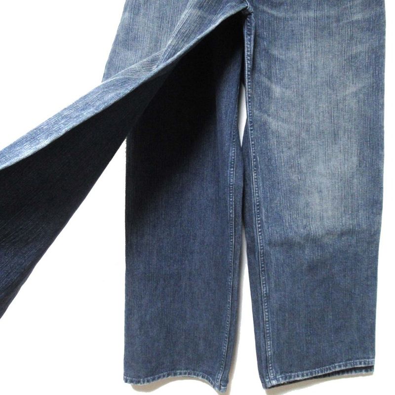 23aw Balenciaga Double Side Pants Double Side Wide Leg Denim Pants Size XS