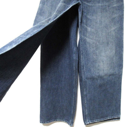 23aw Balenciaga Double Side Pants Double Side Wide Leg Denim Pants Size XS