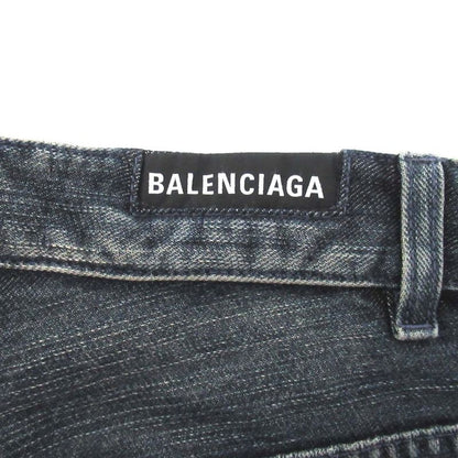 23aw Balenciaga Double Side Pants Double Side Wide Leg Denim Pants Size XS