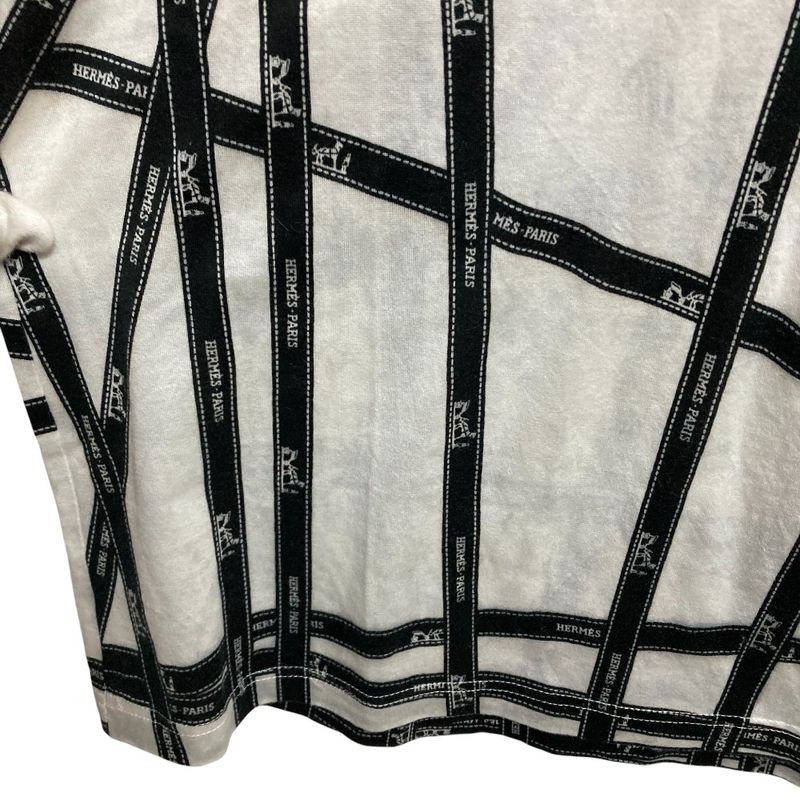 Hermes Margiela Period Bolduc Ribbon Print Short Sleeve Cut and Sewn T-Shirt XS