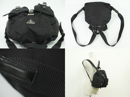 Authentic Prada Nylon Backpack Sac Backpack Black Bag Pre-owned [follow-up