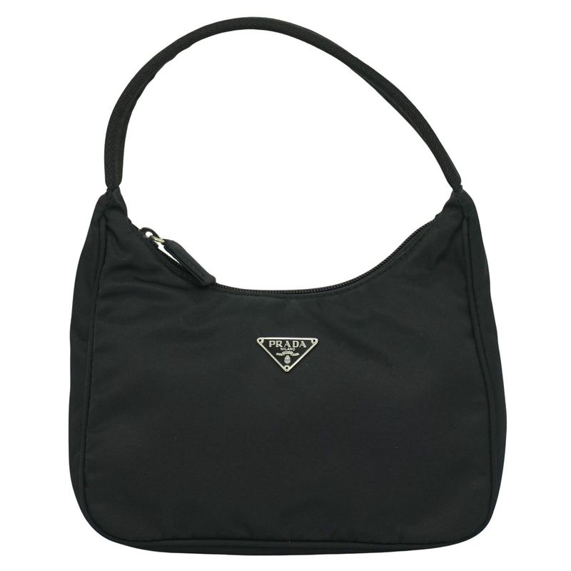 Authentic Prada Nylon Handbag Pouch Black Bag Pre-owned [follow-up Discount