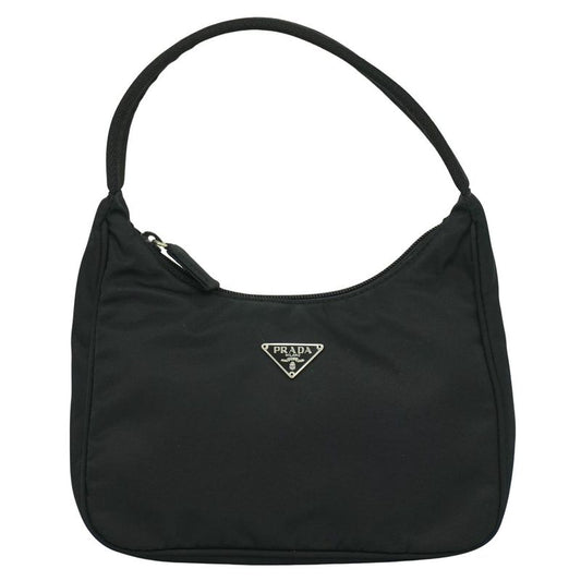 Authentic Prada Nylon Handbag Pouch Black Bag Pre-owned [follow-up Discount