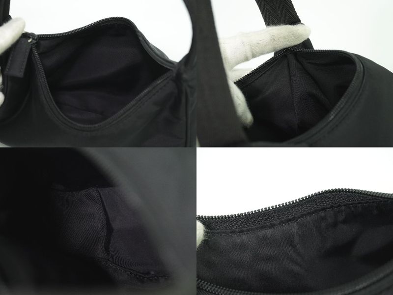 Authentic Prada Nylon Handbag Pouch Black Bag Pre-owned [follow-up Discount