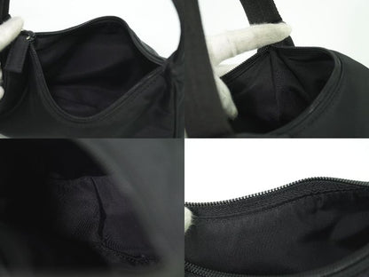Authentic Prada Nylon Handbag Pouch Black Bag Pre-owned [follow-up Discount