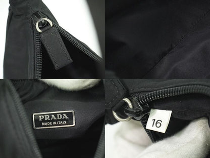 Authentic Prada Nylon Handbag Pouch Black Bag Pre-owned [follow-up Discount