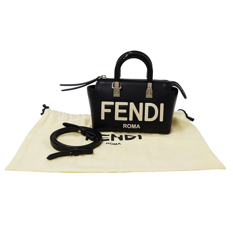 Fendi Bag Women's Brand Handbag Shoulder Bag 2way Leather By-the-way Mini Black