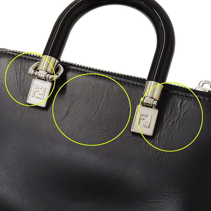 Fendi Bag Women's Brand Handbag Shoulder Bag 2way Leather By-the-way Mini Black