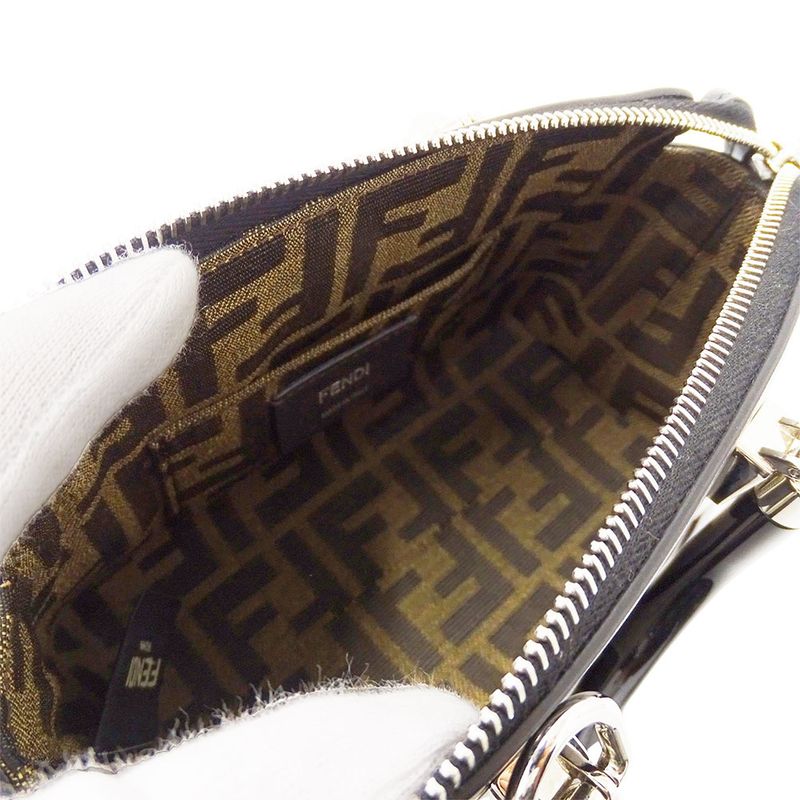 Fendi Bag Women's Brand Handbag Shoulder Bag 2way Leather By-the-way Mini Black