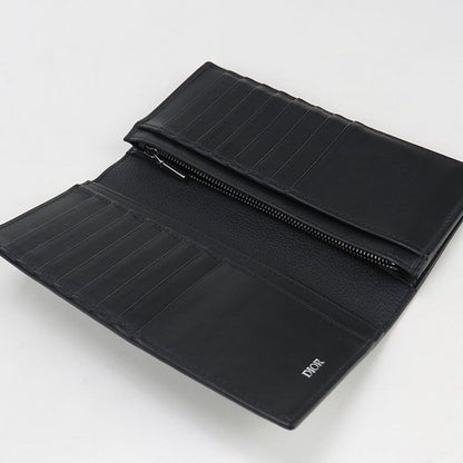 DIOR Gravity 2esbc002flg_h00n Long Wallet Bifold Leather Men's