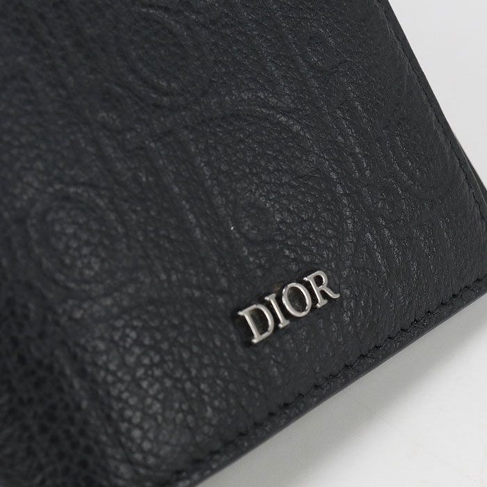 DIOR Gravity 2esbc002flg_h00n Long Wallet Bifold Leather Men's