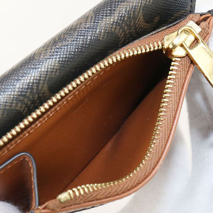 Celine 10i652ds3.04lu Trifold Wallet Triomphe Canvas Scuff Deuce