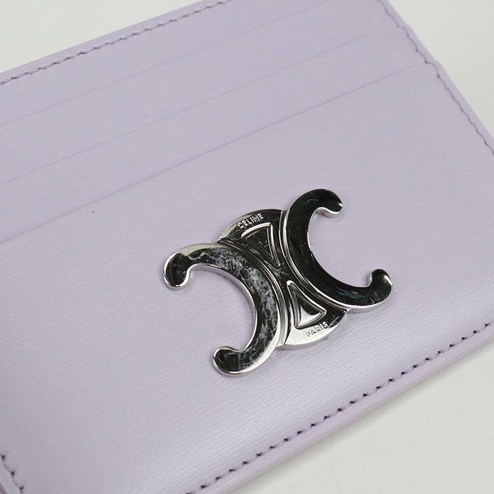 Celine Triomphe 10l833dpv Card Case Leather Women