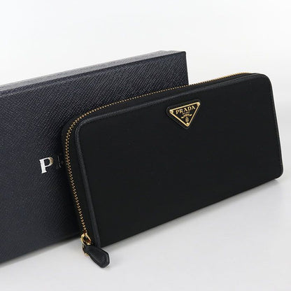 Prada Zip Around Long Wallet Saffiano Triangle 1ml506 2DMI F0002 Long Wallet