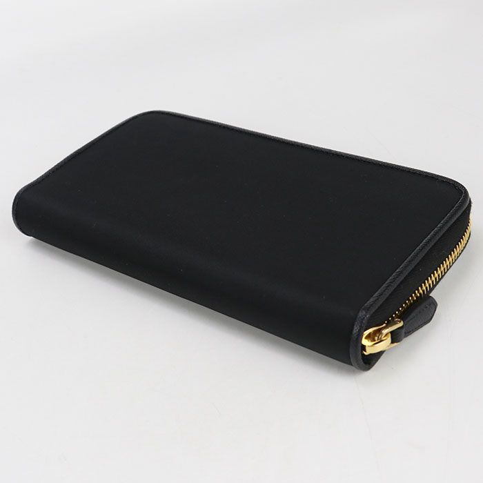 Prada Zip Around Long Wallet Saffiano Triangle 1ml506 2DMI F0002 Long Wallet