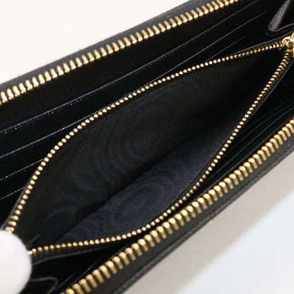 Prada Zip Around Long Wallet Saffiano Triangle 1ml506 2DMI F0002 Long Wallet