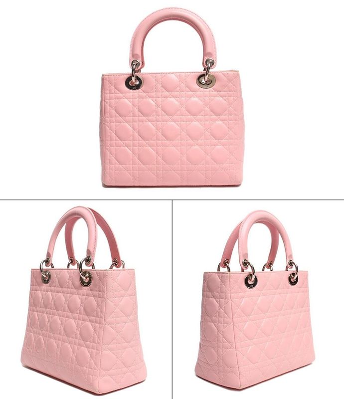 Christian Dior Handbag Leather Silver Hardware 32-ma-1004 Women Christian Dior