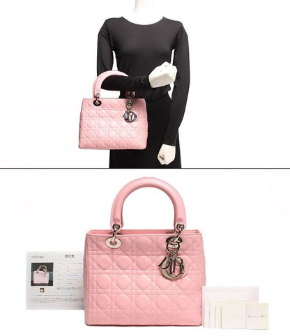 Christian Dior Handbag Leather Silver Hardware 32-ma-1004 Women Christian Dior