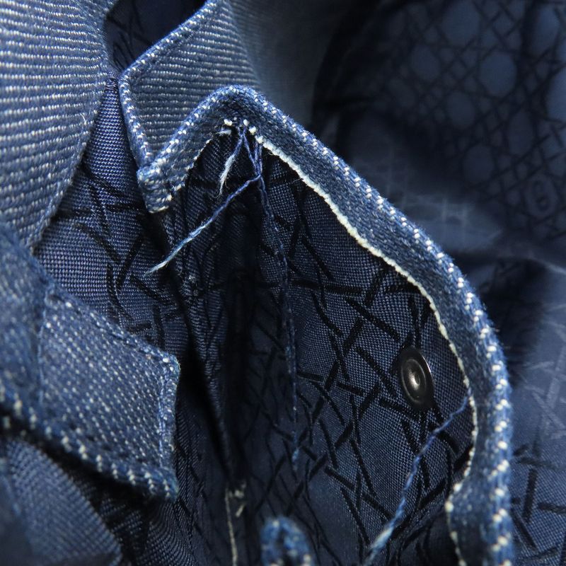 Christian DIOR Lady Dior Handbag Denim Women's