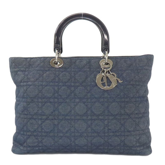 Christian DIOR Lady Dior Handbag Denim Women's