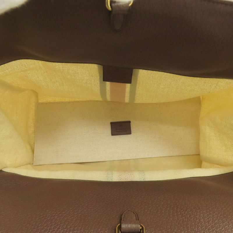 Gucci 657422 Sherry Line For Double Tote 2WAY Handbag Canvas Women