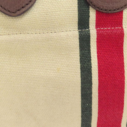 Gucci 657422 Sherry Line For Double Tote 2WAY Handbag Canvas Women