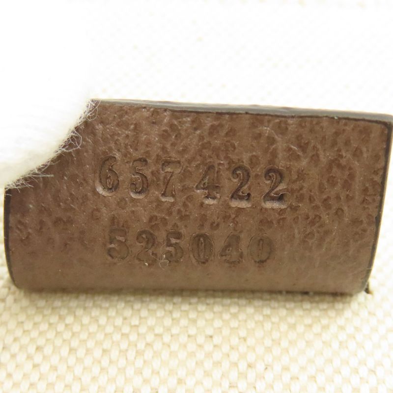 Gucci 657422 Sherry Line For Double Tote 2WAY Handbag Canvas Women