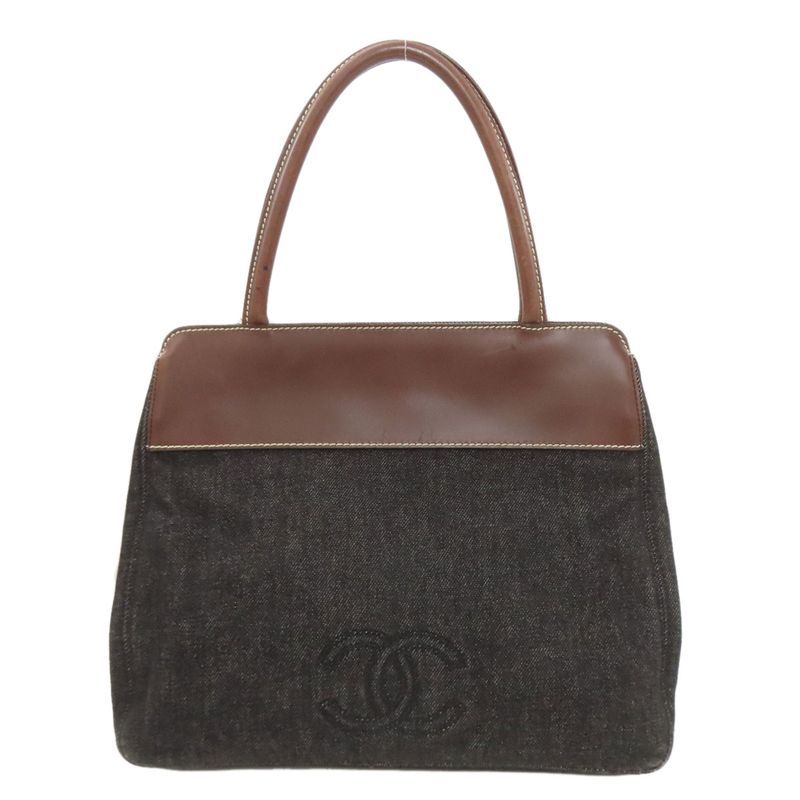 Chanel Coco Mark Tote Bag Denim Women
