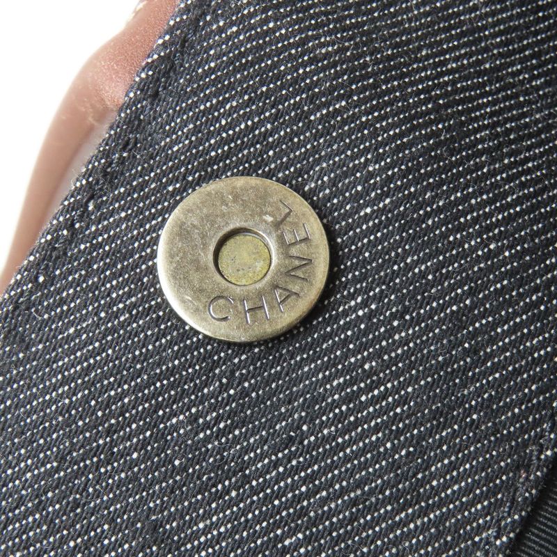 Chanel Coco Mark Tote Bag Denim Women