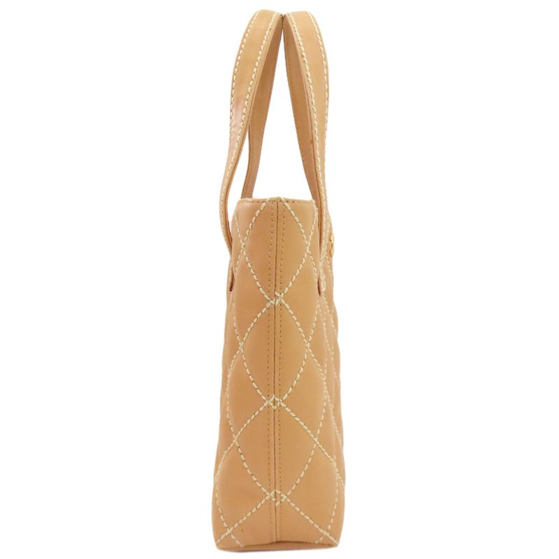 Chanel A18126 Wild Stitch Gold Hardware Tote Bag Calf Women