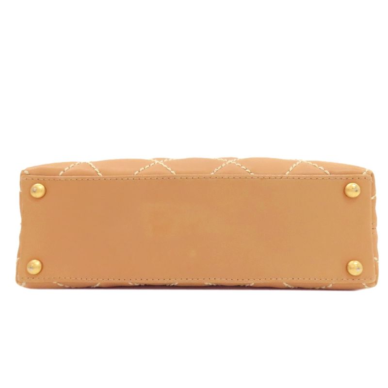 Chanel A18126 Wild Stitch Gold Hardware Tote Bag Calf Women